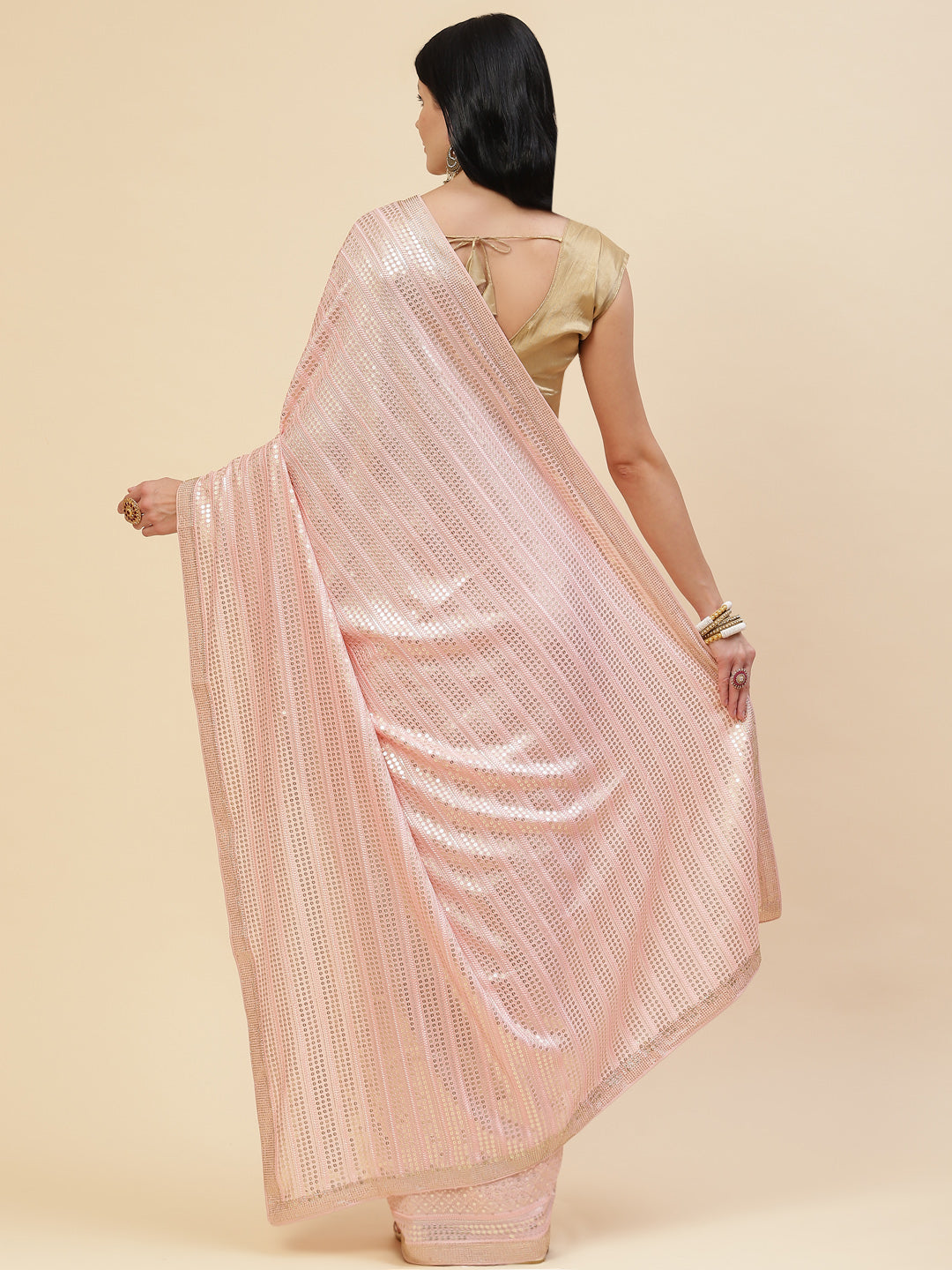 Sequin Embroidered Georgette Saree