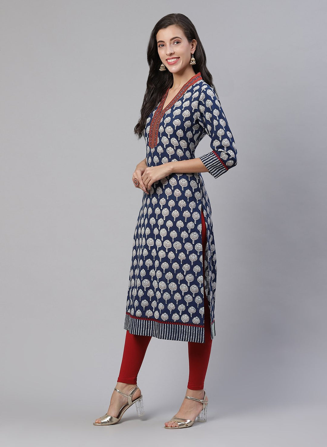Indigo Printed Cotton Kurti