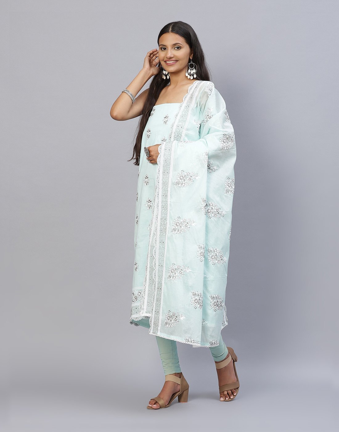 Cotton Embroidered Suit piece