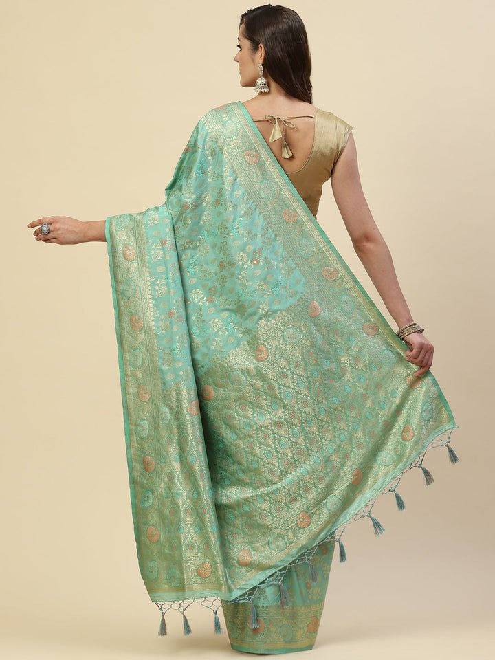 Zari Jaal Handloom Woven Saree