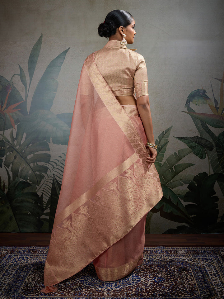 Woven Design Linen Blend Saree
