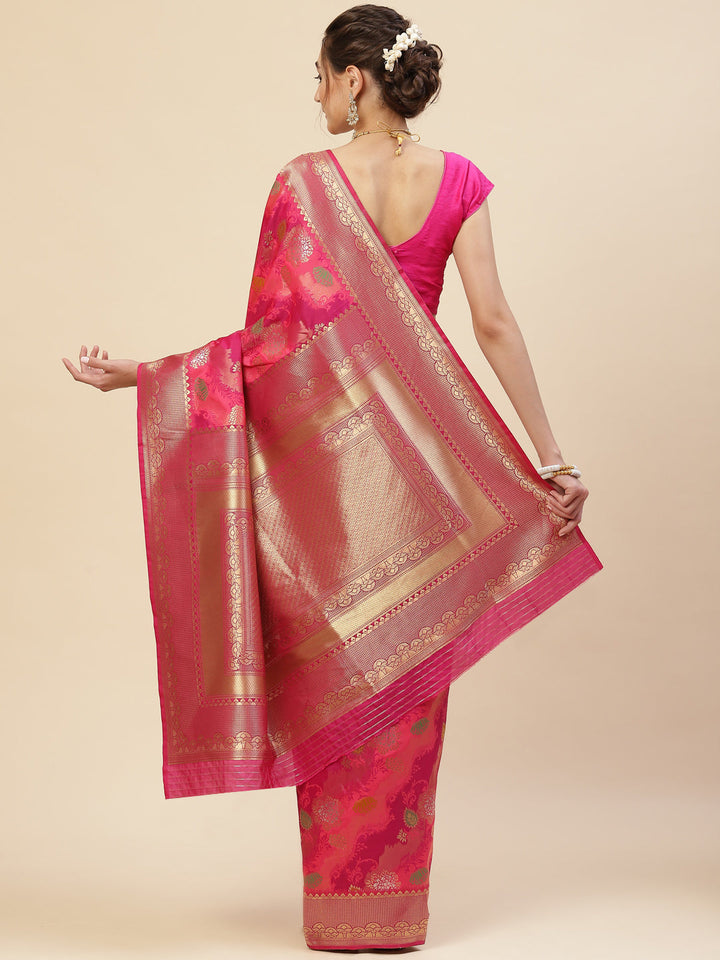Zari Jaal Banarasi Woven Saree