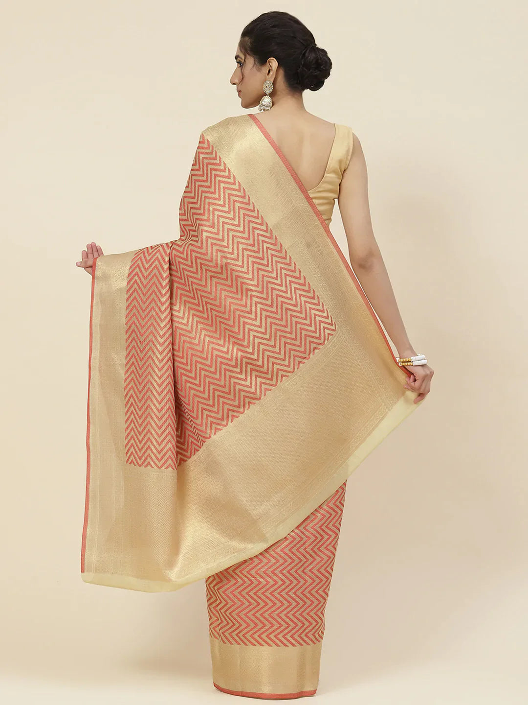 Zari Jaal Cotton Woven Saree