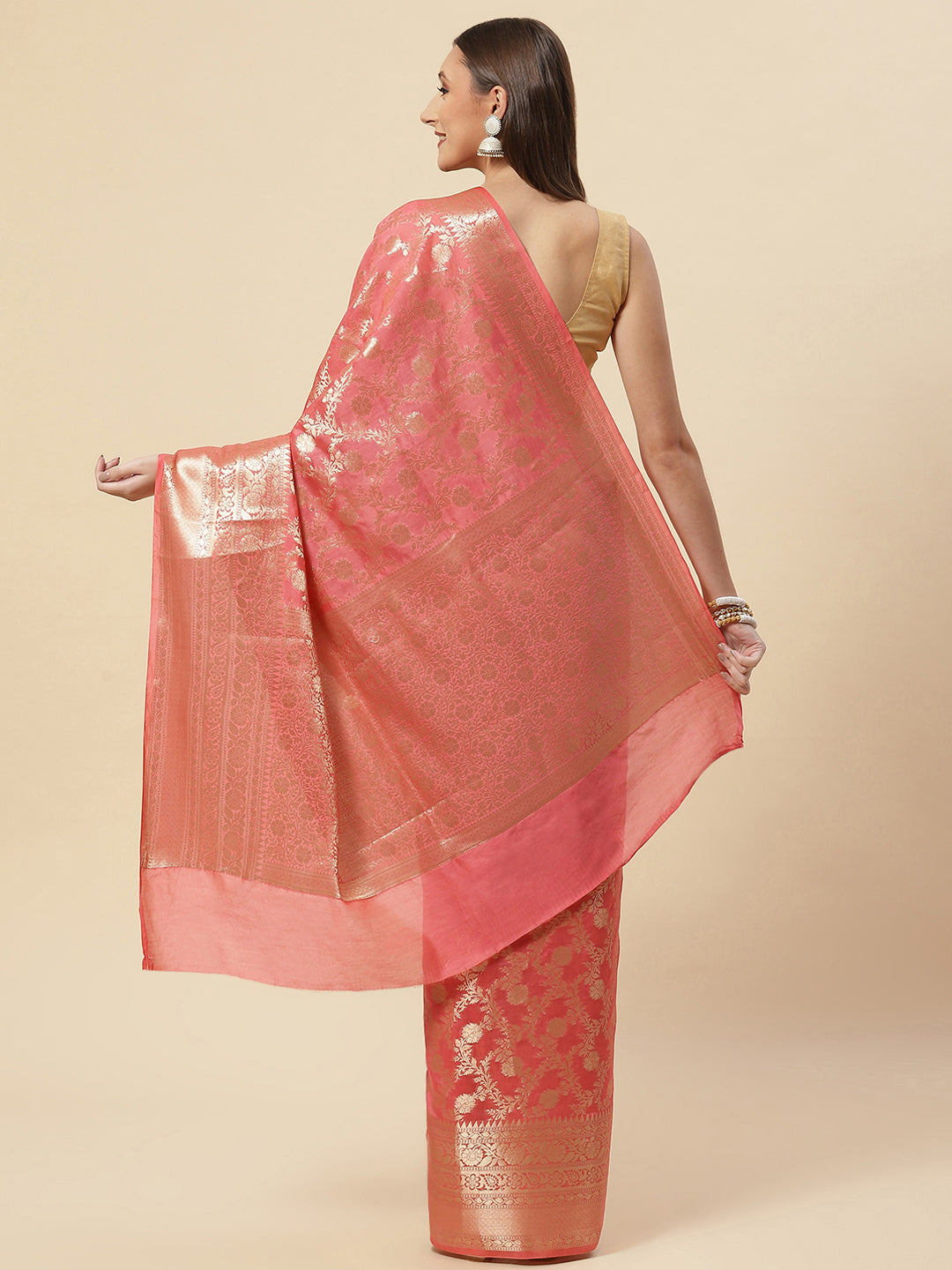 Zari Jaal Cotton Woven Saree