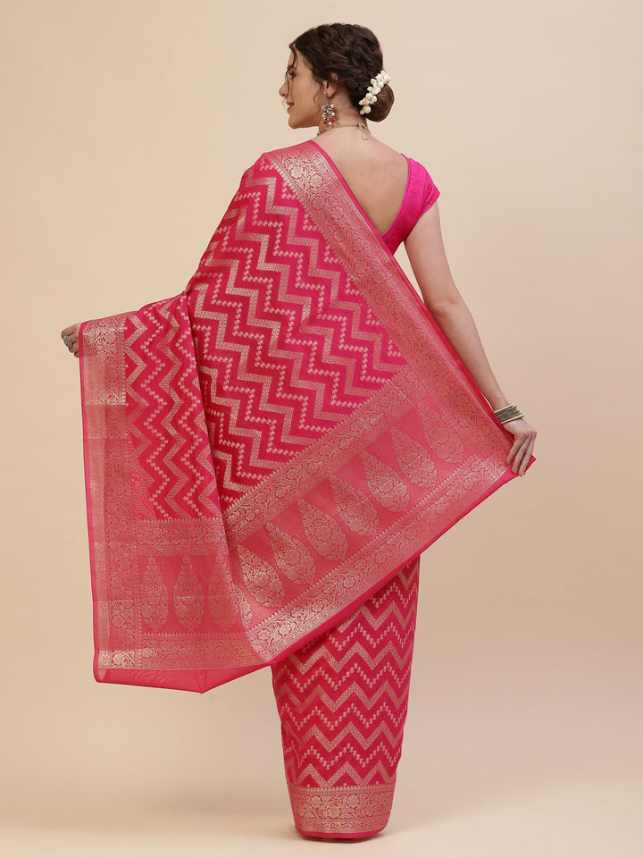 Zari Jaal Cotton Woven Saree