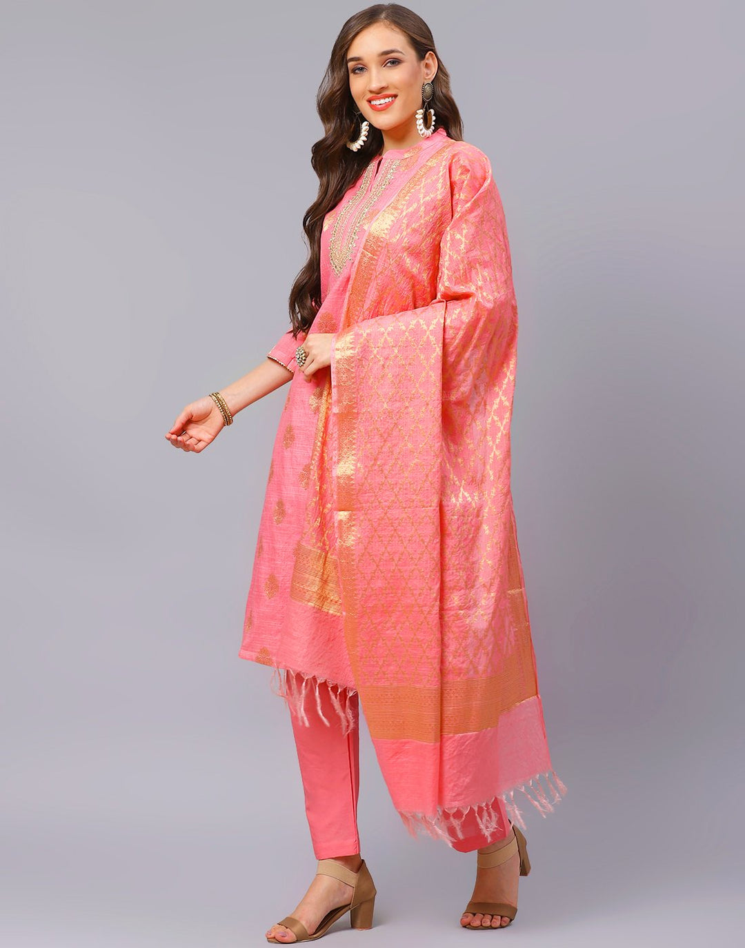 Straight Cotton Printed Salwar Kameez Stitched Suit