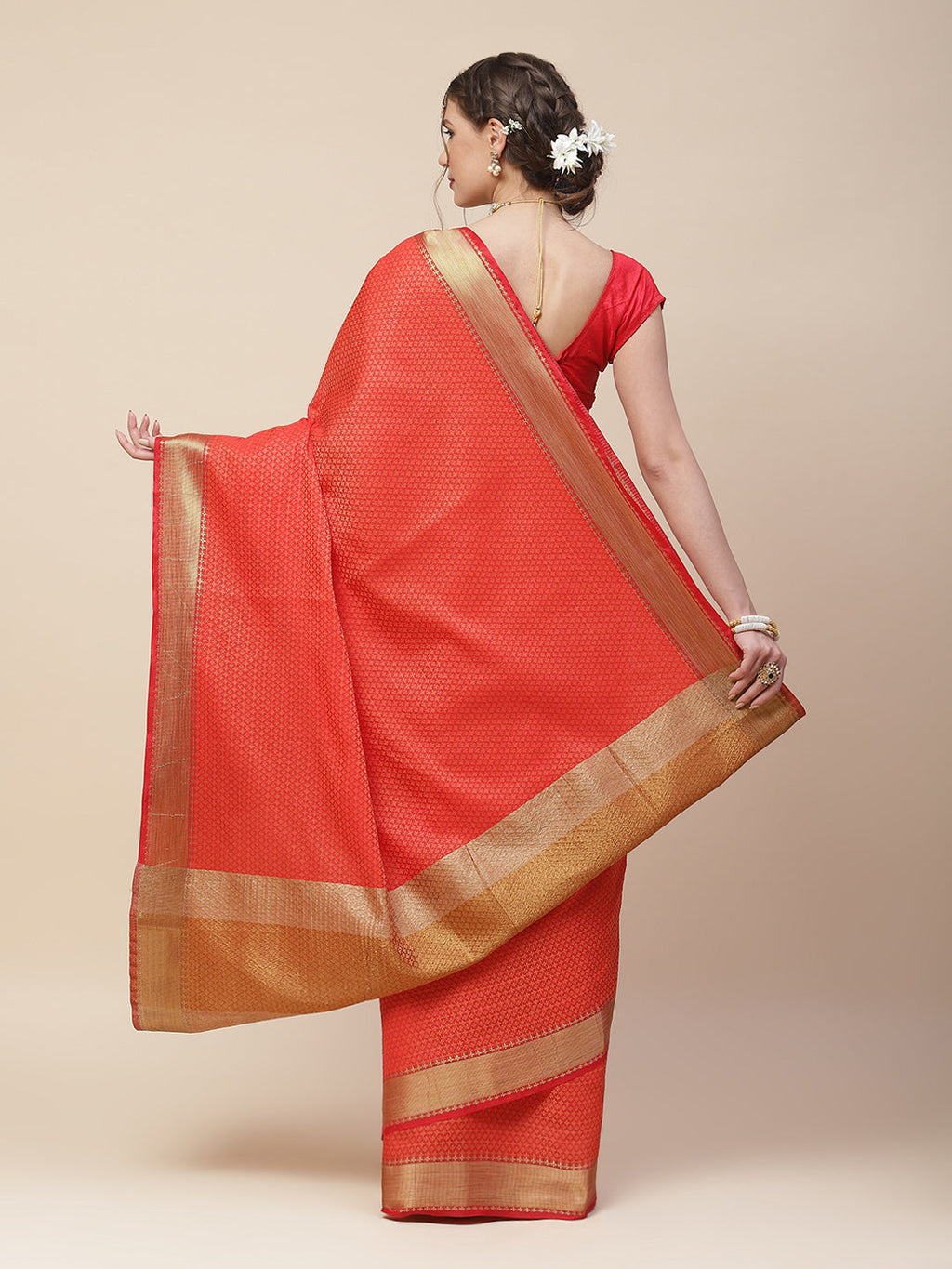 Jacquard Zari Work Woven Art Handloom Saree