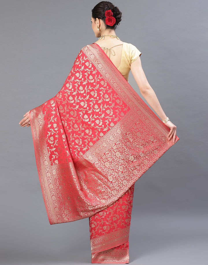MBZ Meena Bazaar-Zari Jaal Art Georgette Saree