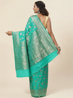 Floral Zari Jaal Handloom Woven Saree