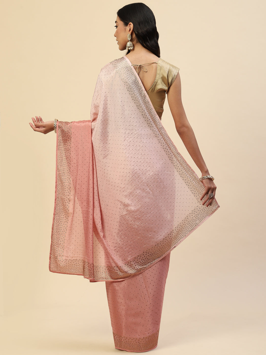 Swarovski Embroidered Chiffon Saree