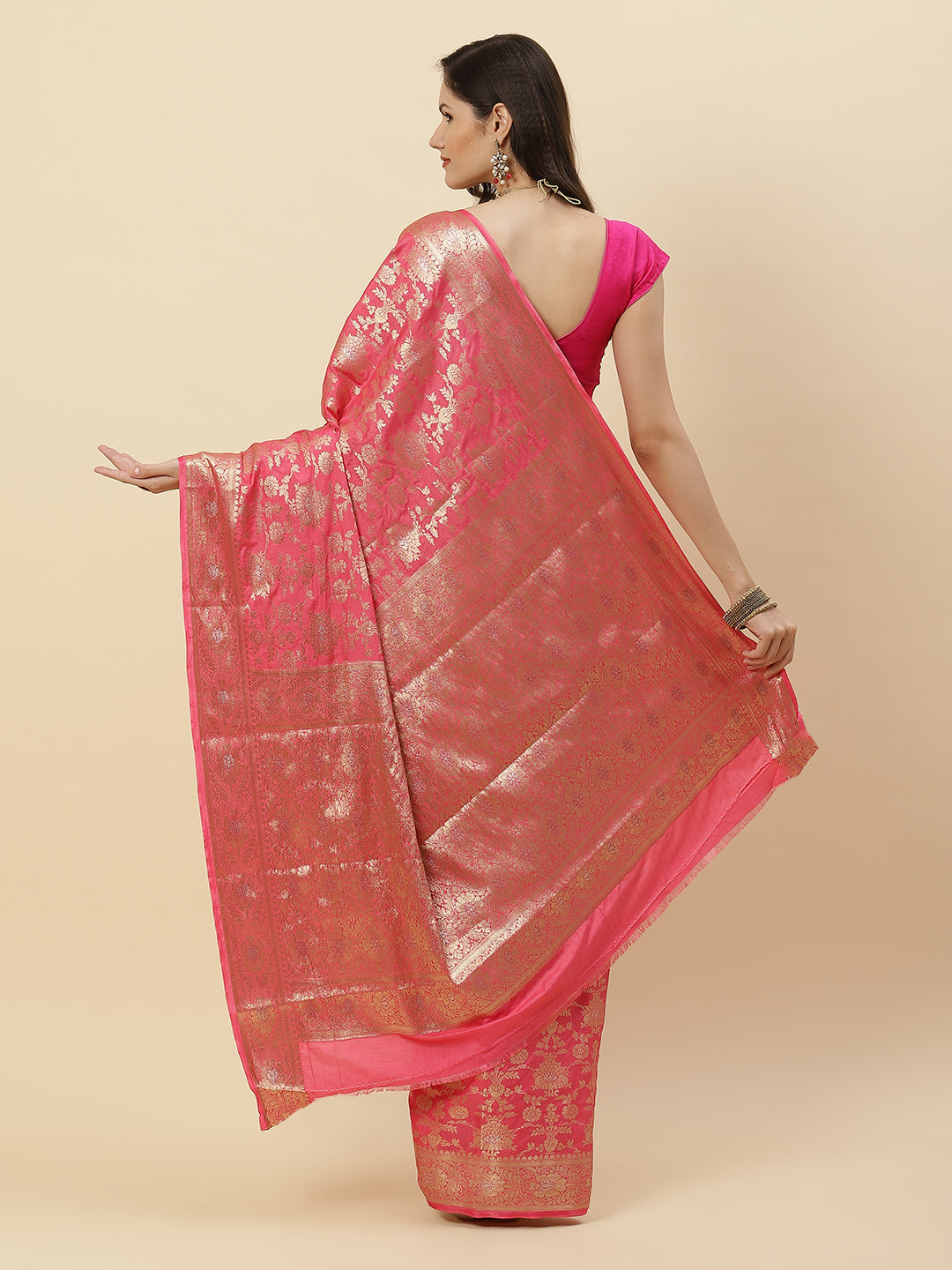 Zari Jaal Art Handloom Woven Saree