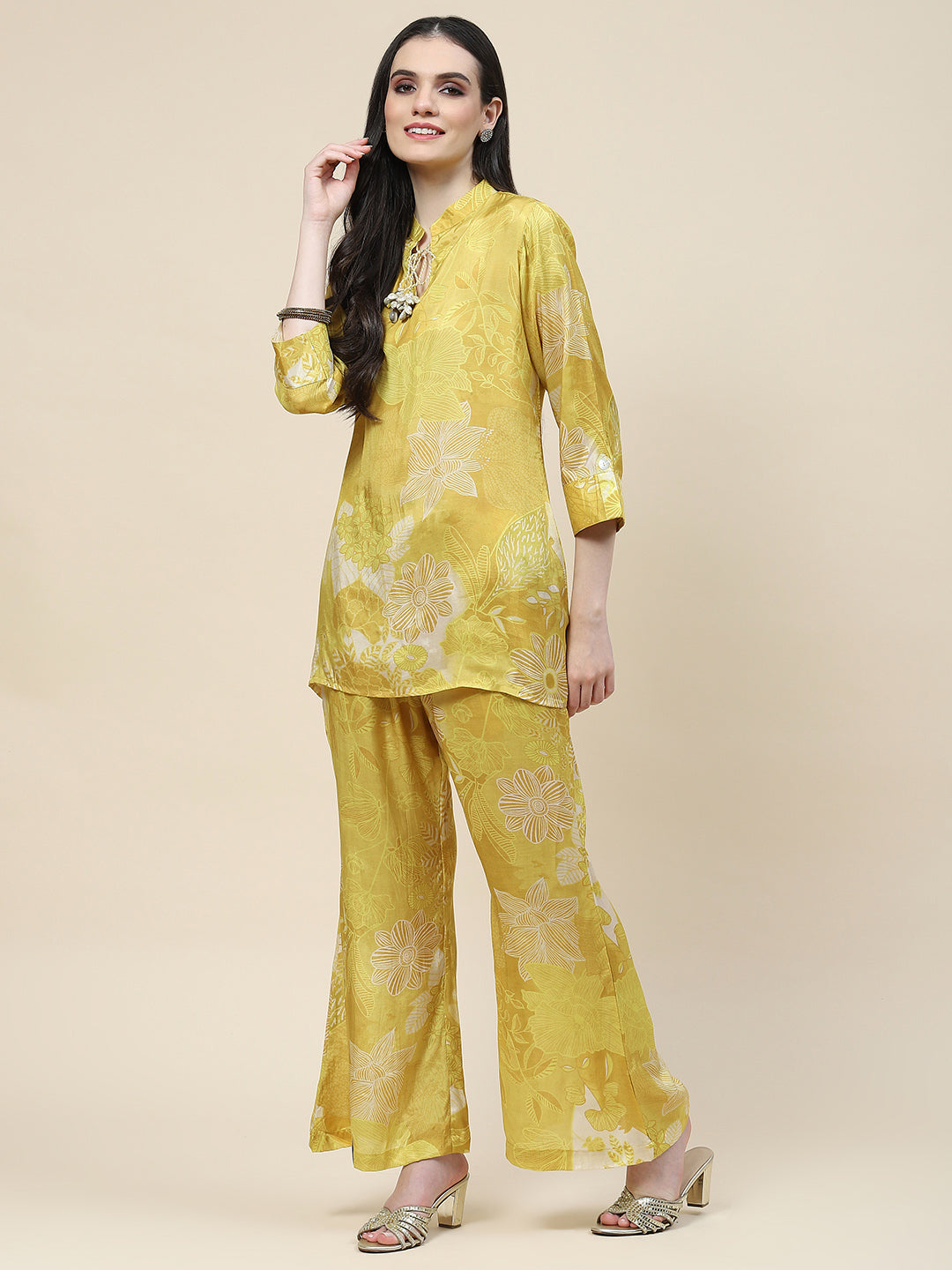 Printed Muslin Kurti With Pants