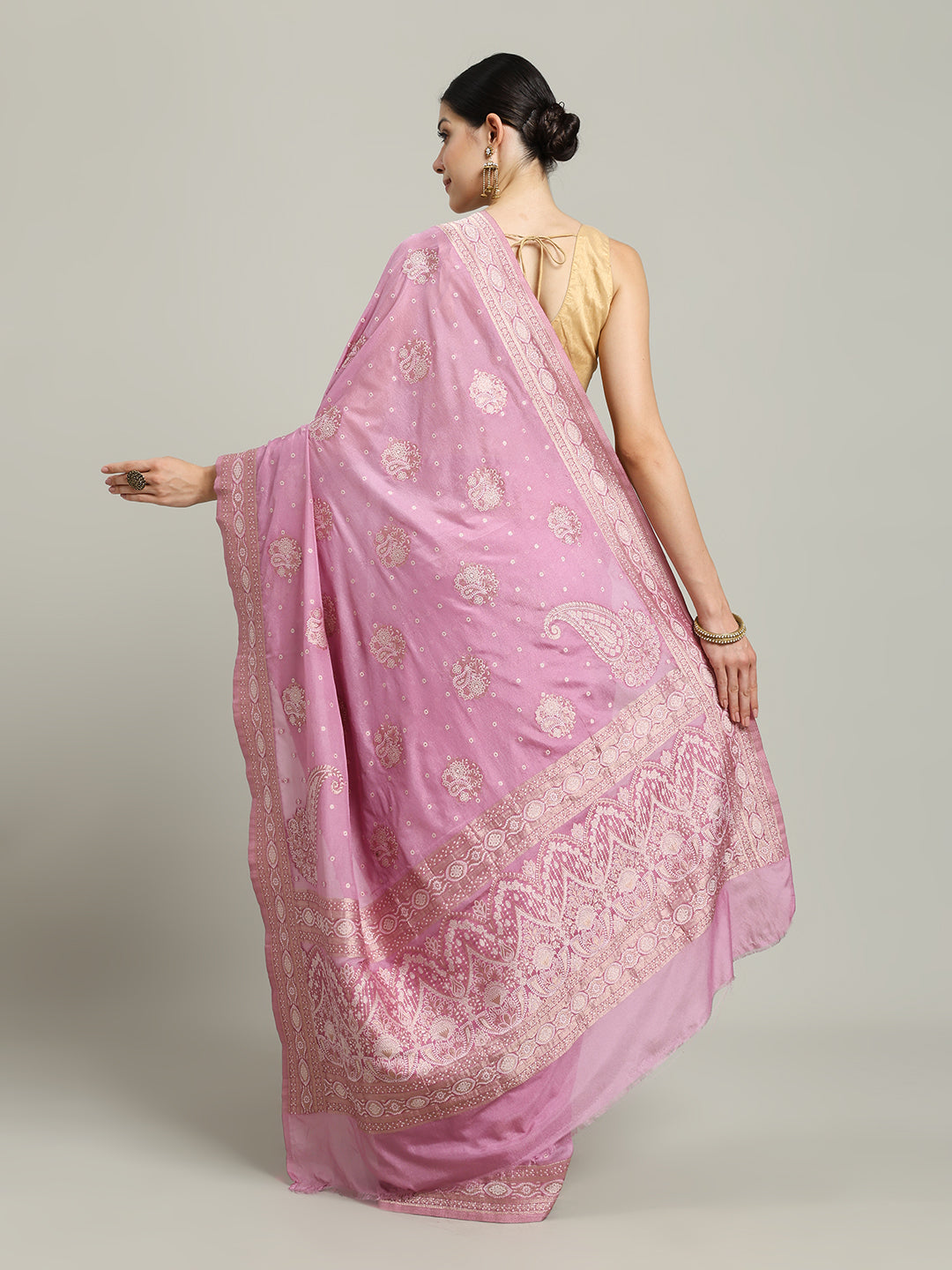 Zari Jaal Art Silk Woven Saree