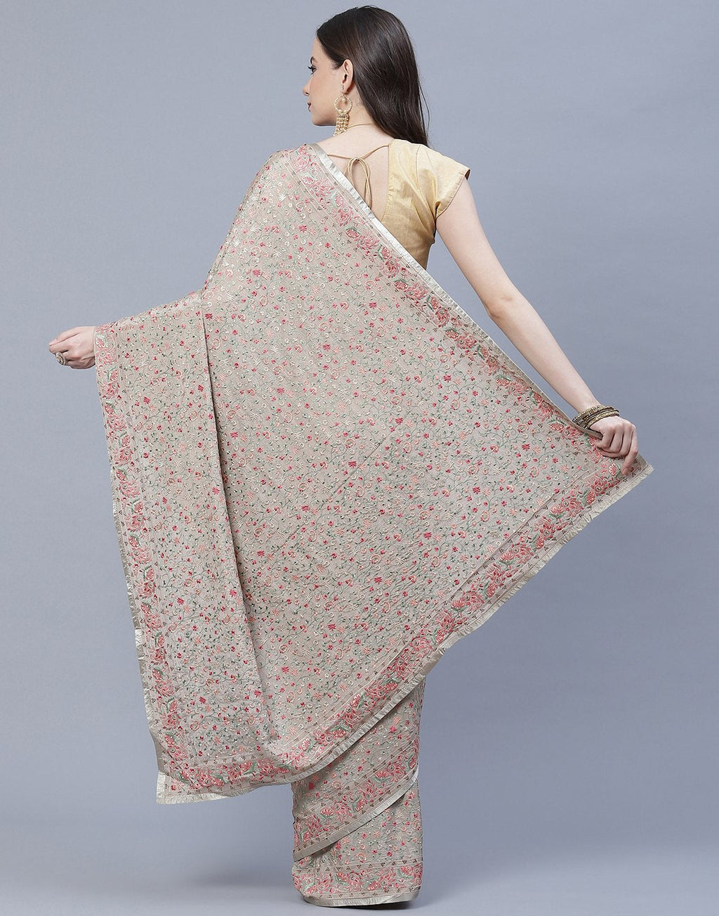 Art Georgette Embroidery Saree