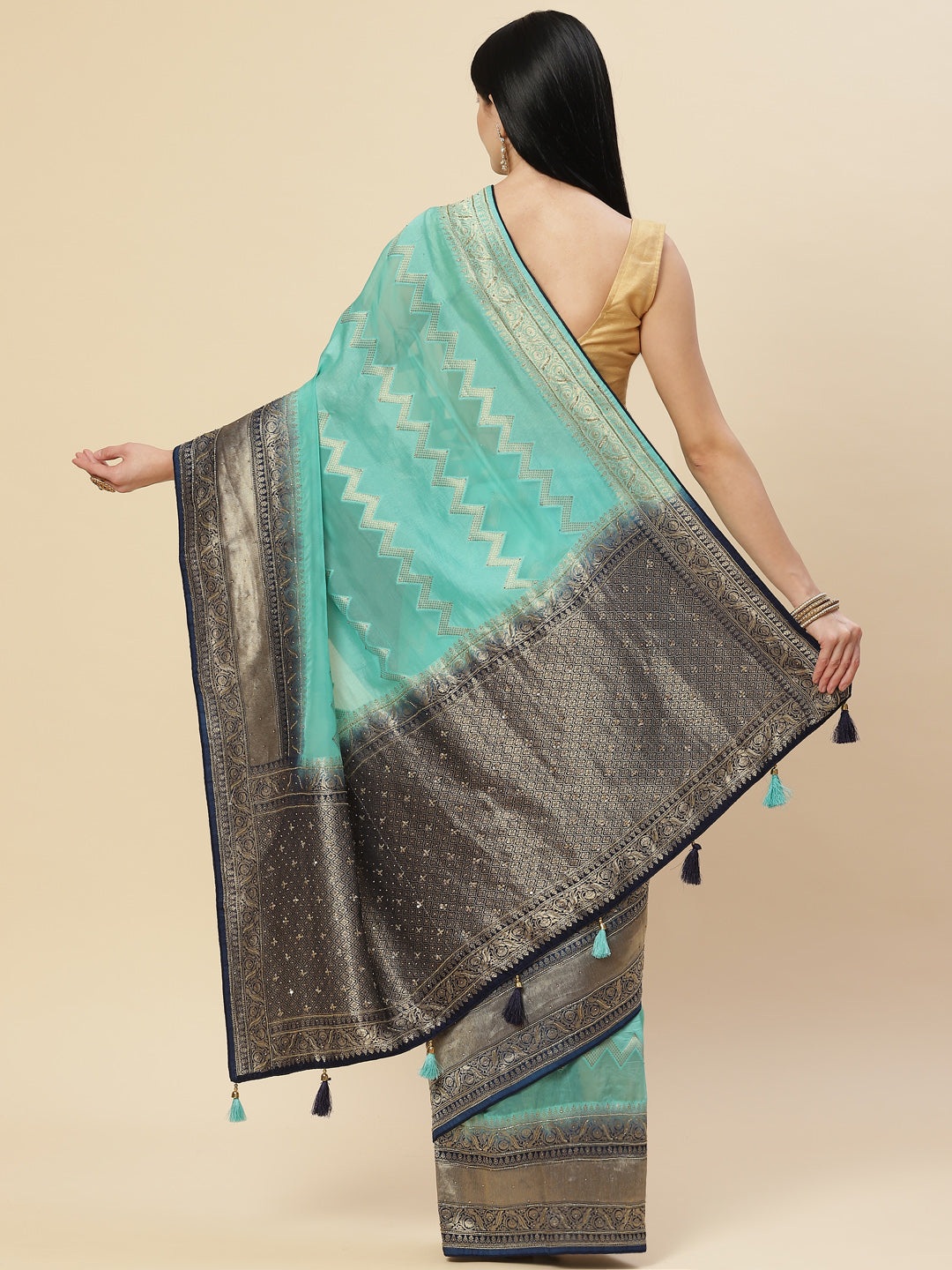 Embroidered Organza Saree