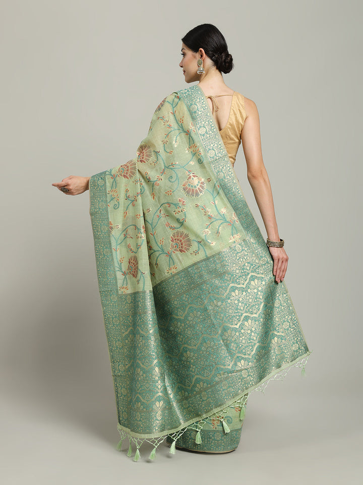 Zari Jaal Art Silk Woven Saree