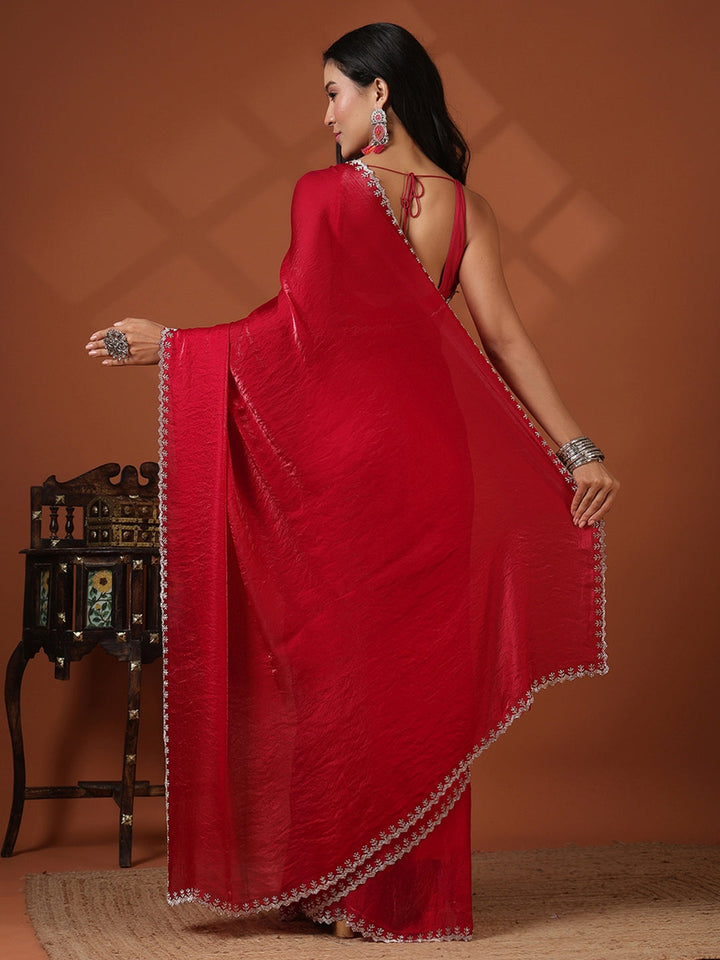 Embroidered Organza Saree