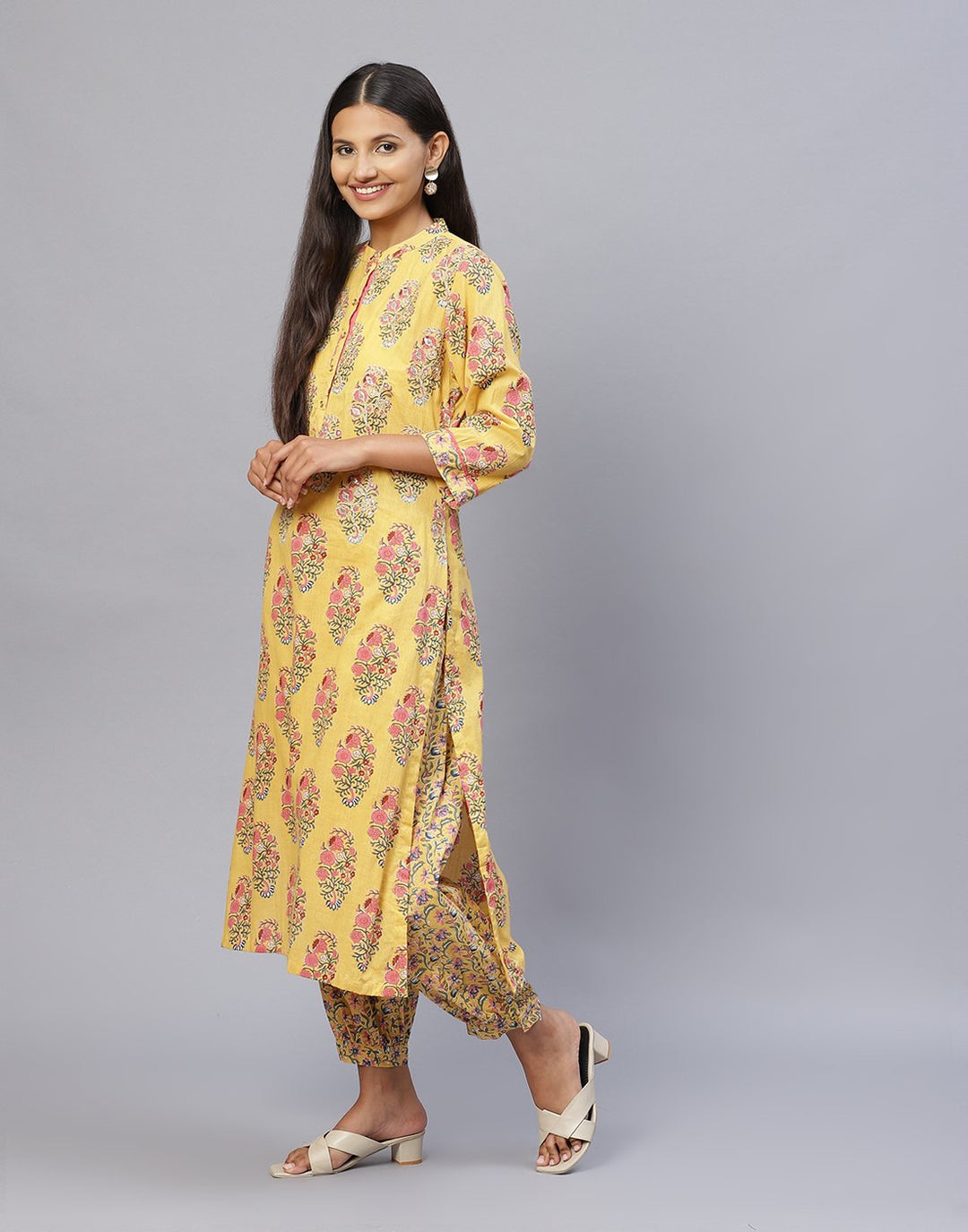 Cotton Printed Kurti Palazzo Pant set