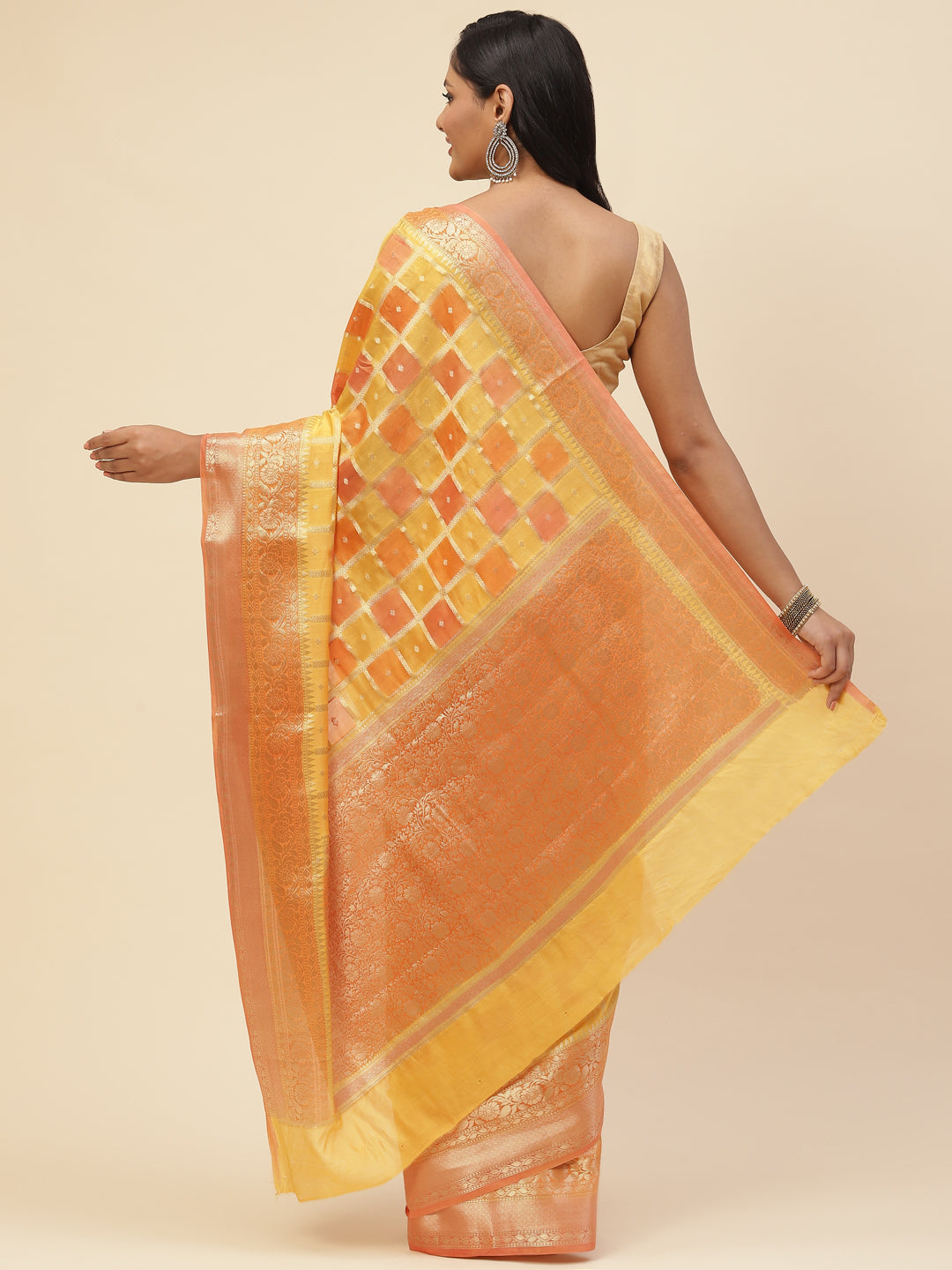 Zari Jaal Cotton Woven Saree