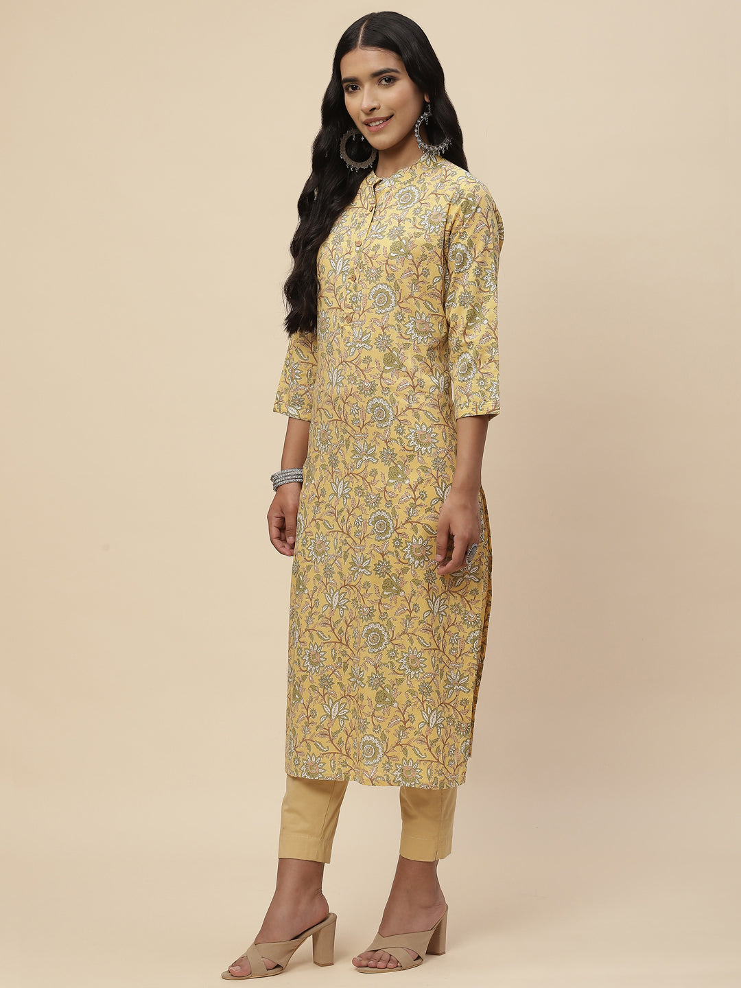 Floral Printed Cotton Kurta