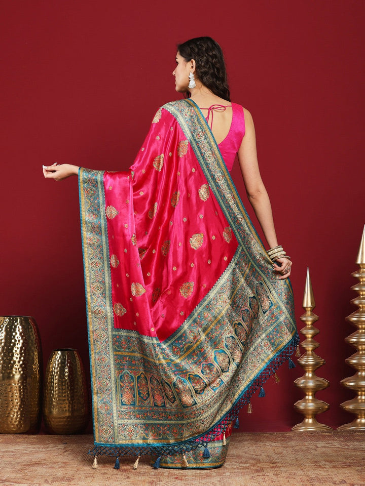 Woven Design Satin Saree