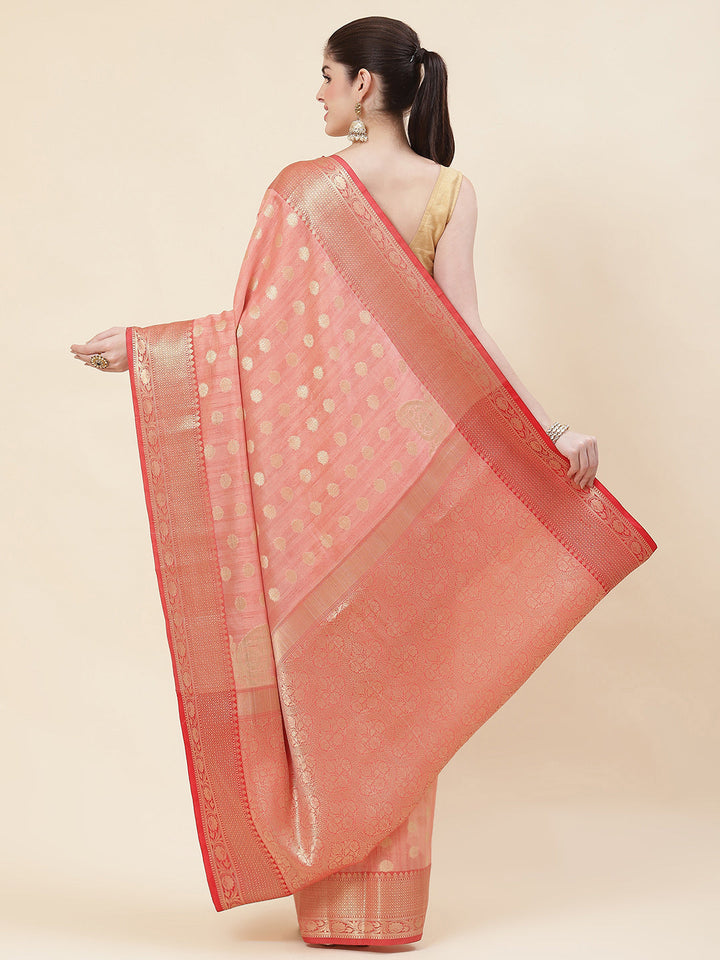 Zari Booti Cotton Woven Saree