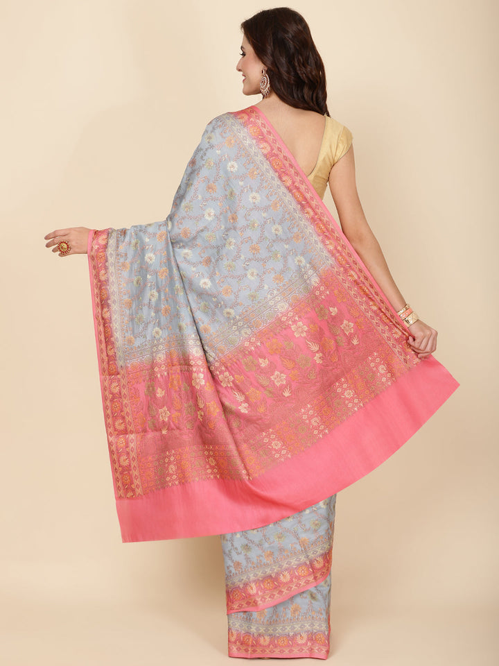 Resham Jaal Woven Tussar Saree