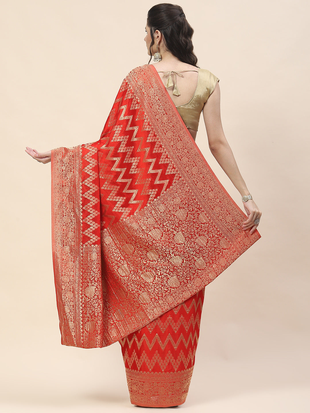 Zari Jaal Woven Georgette Saree