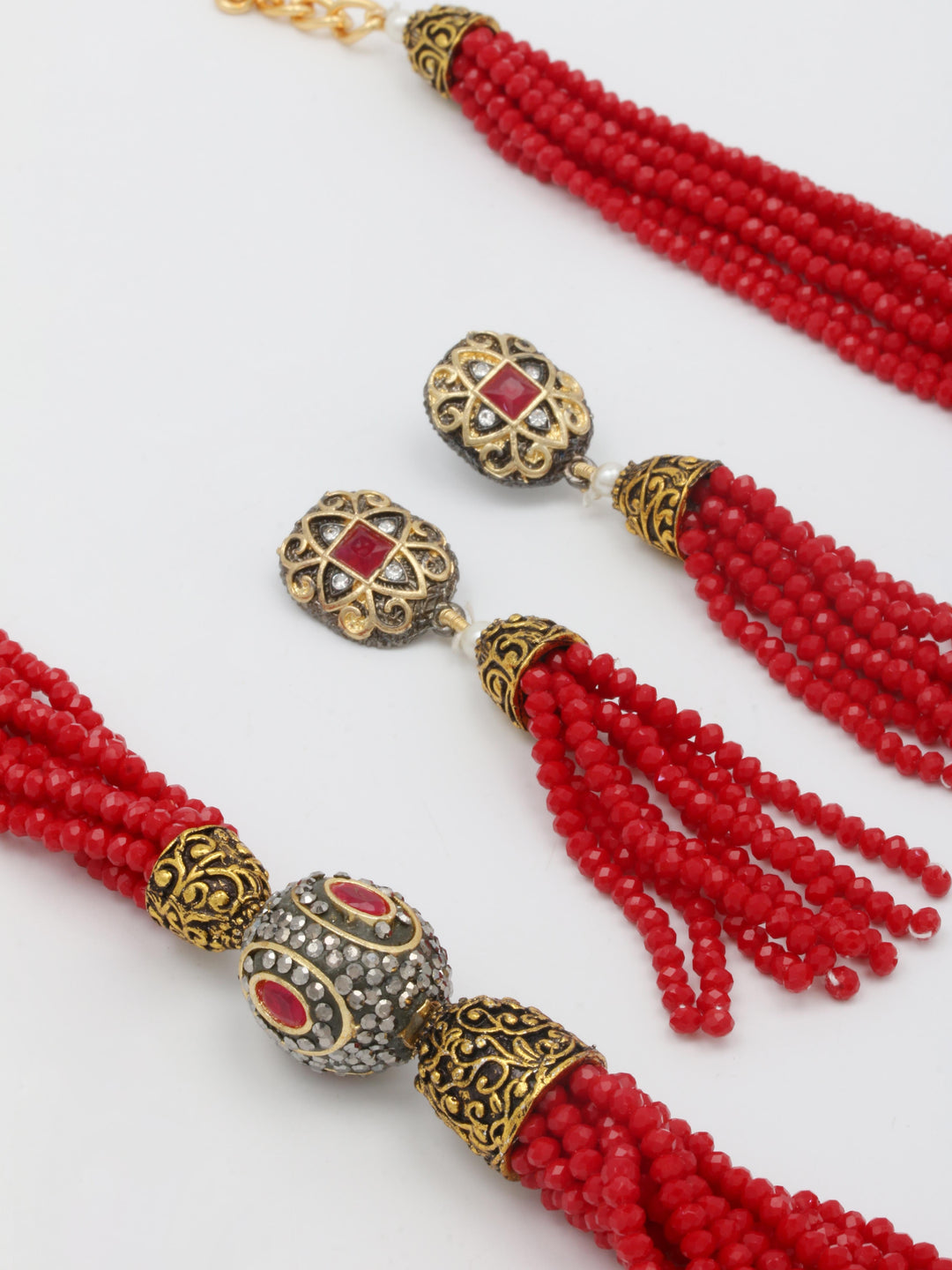 Pearl Necklace Set With Earrings
