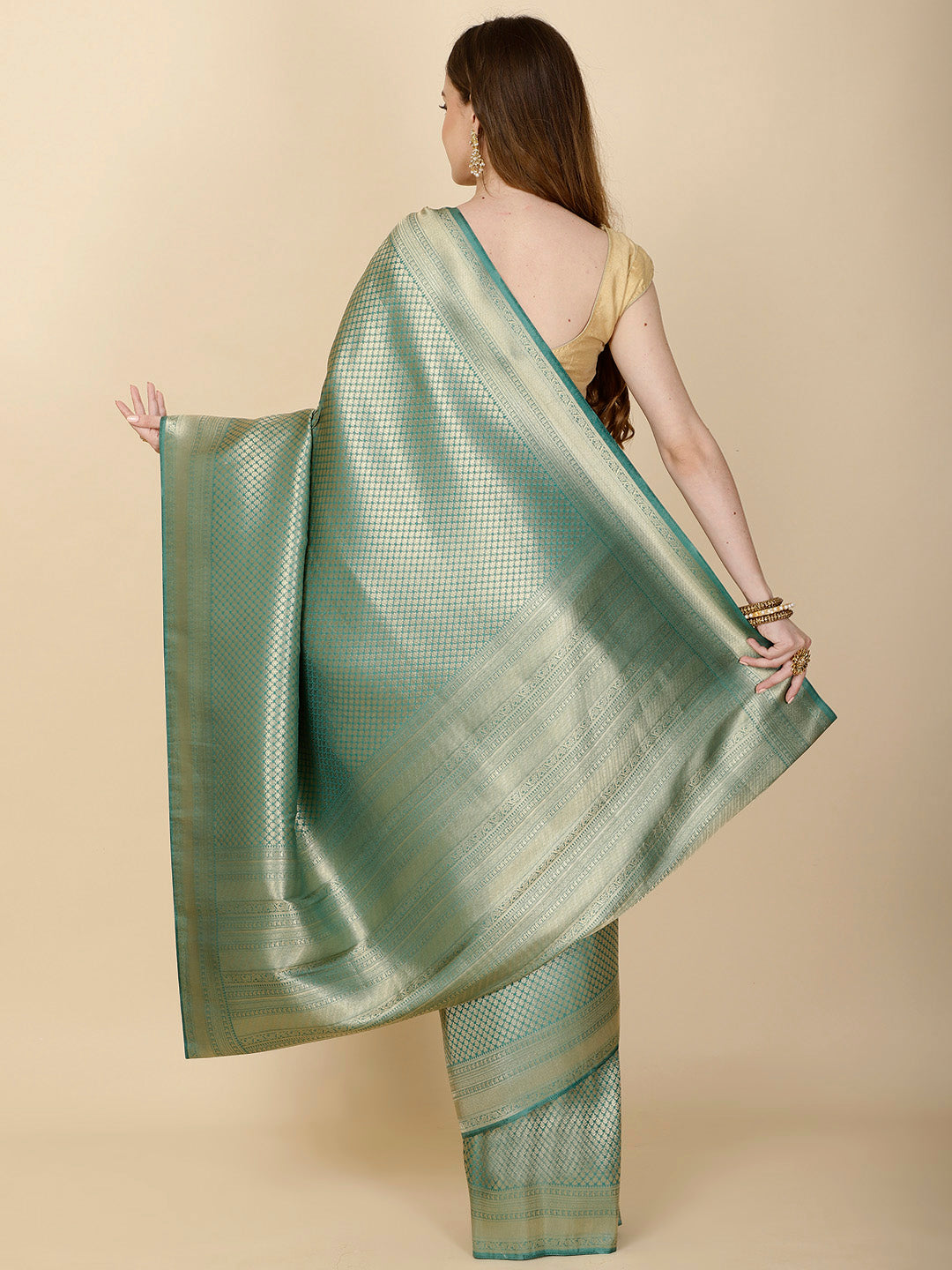 Ethnic Motifs Woven Handloom Saree
