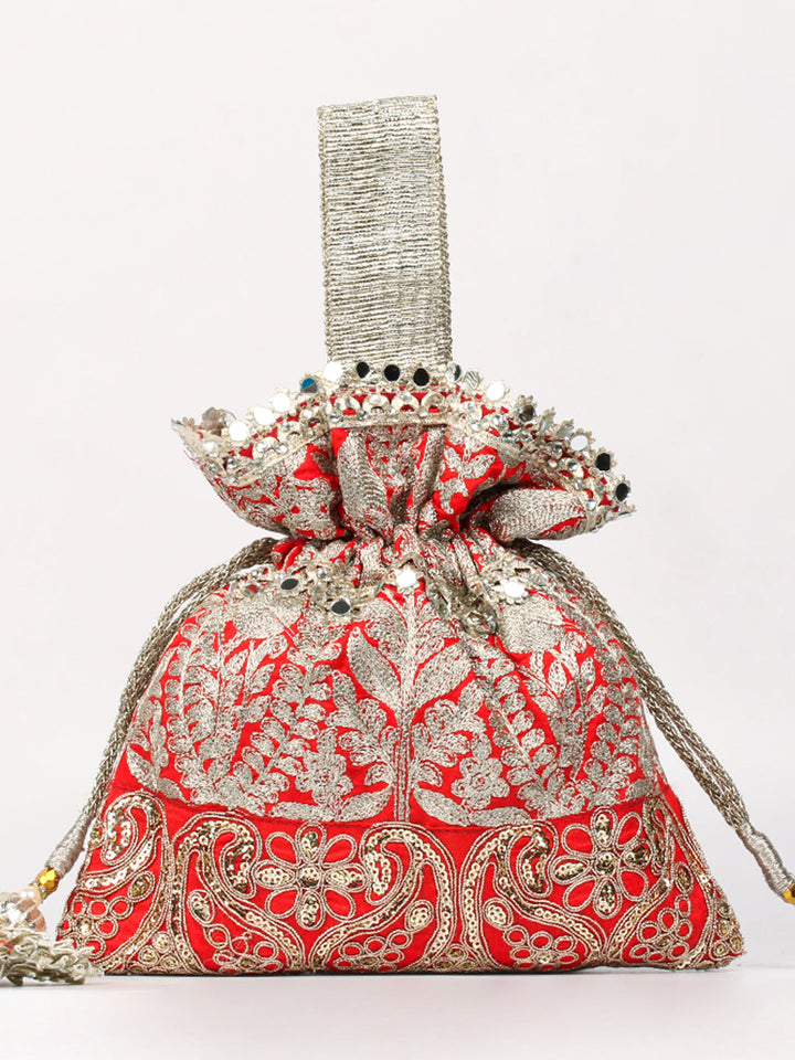 Stylish Red Potli Bag