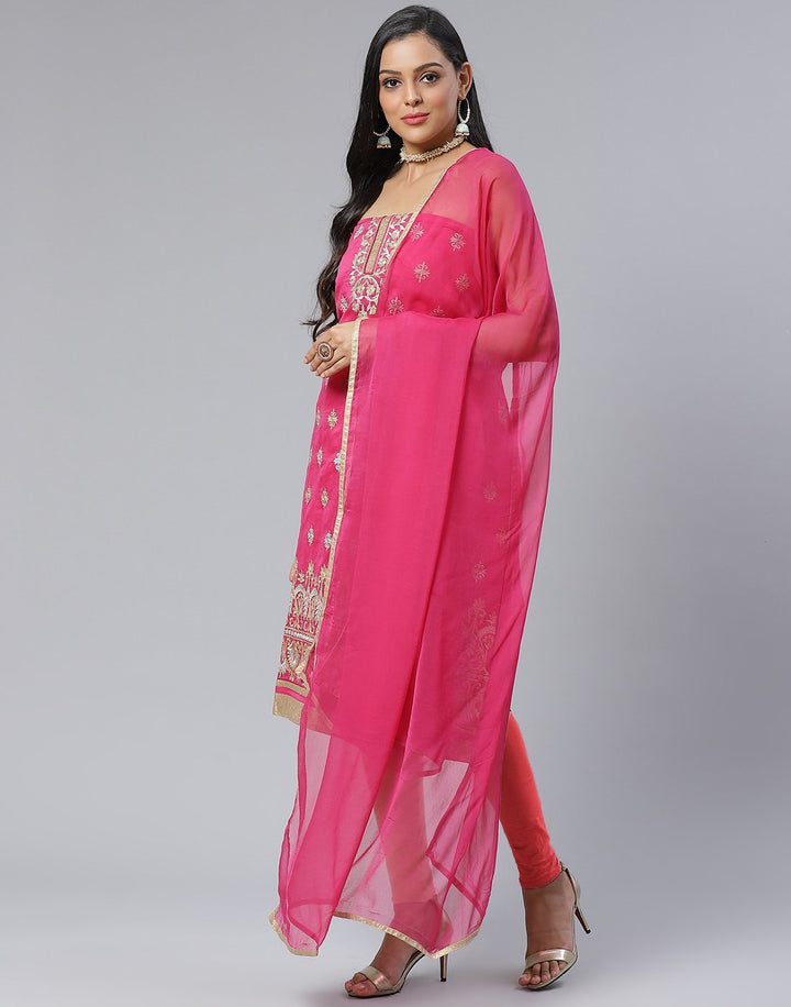 Chanderi Embroidered Suit Piece