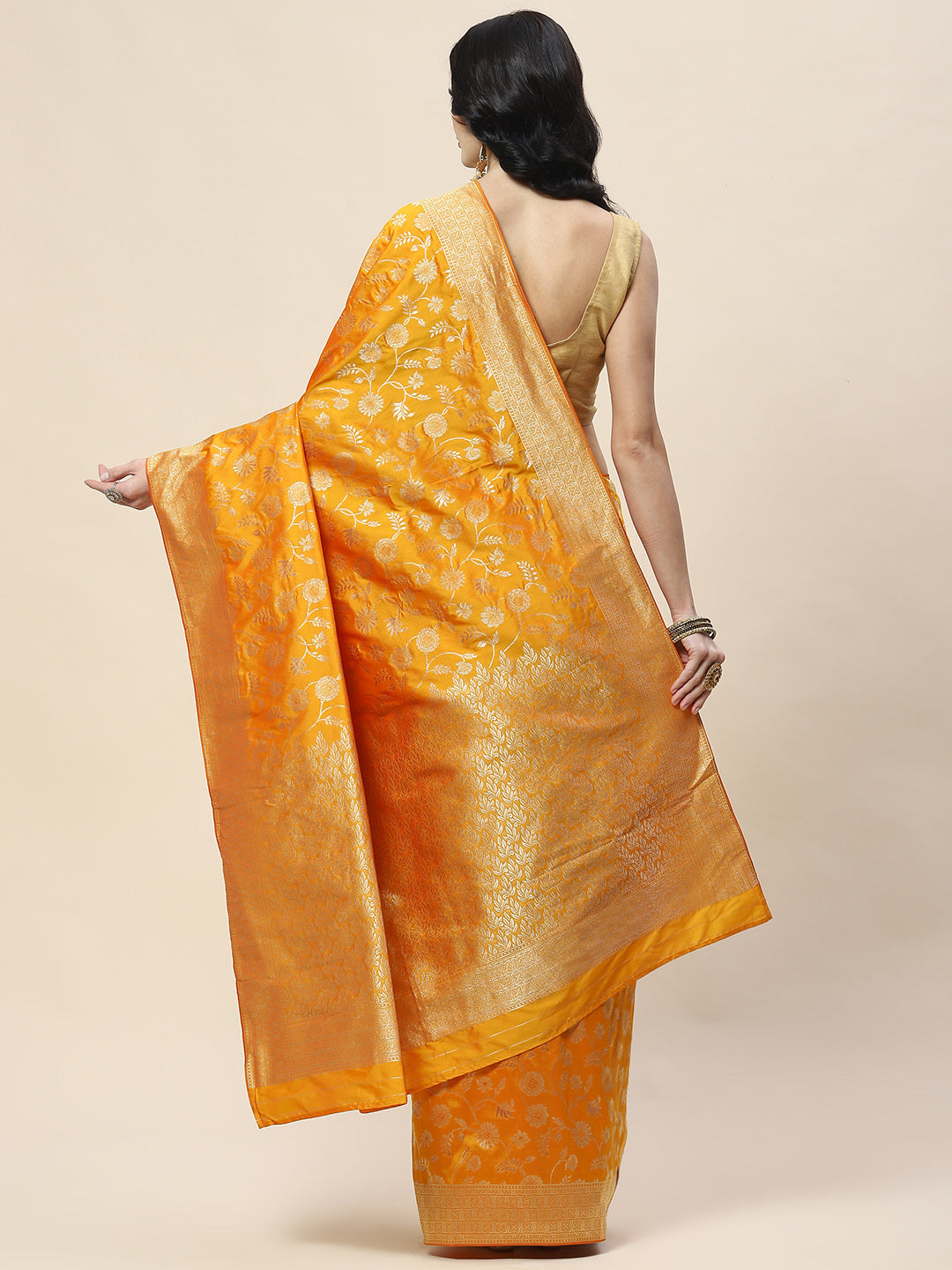 Zari Jaal Woven Art Silk Banarsi Saree
