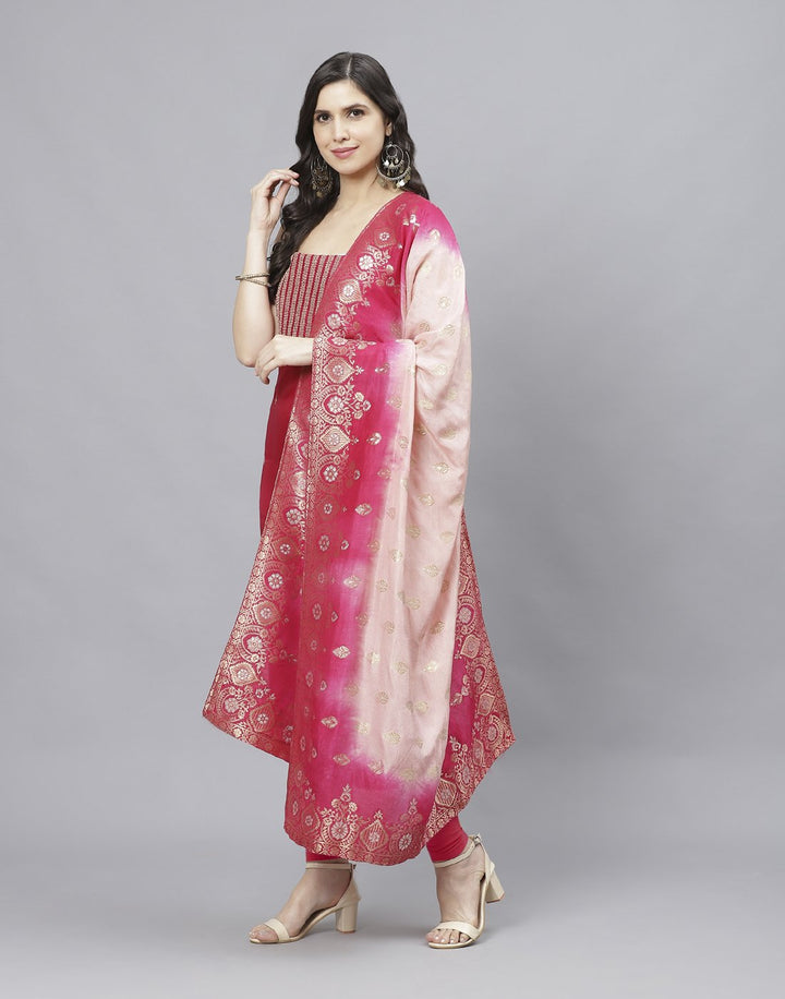 Chanderi Embroidered Suit piece