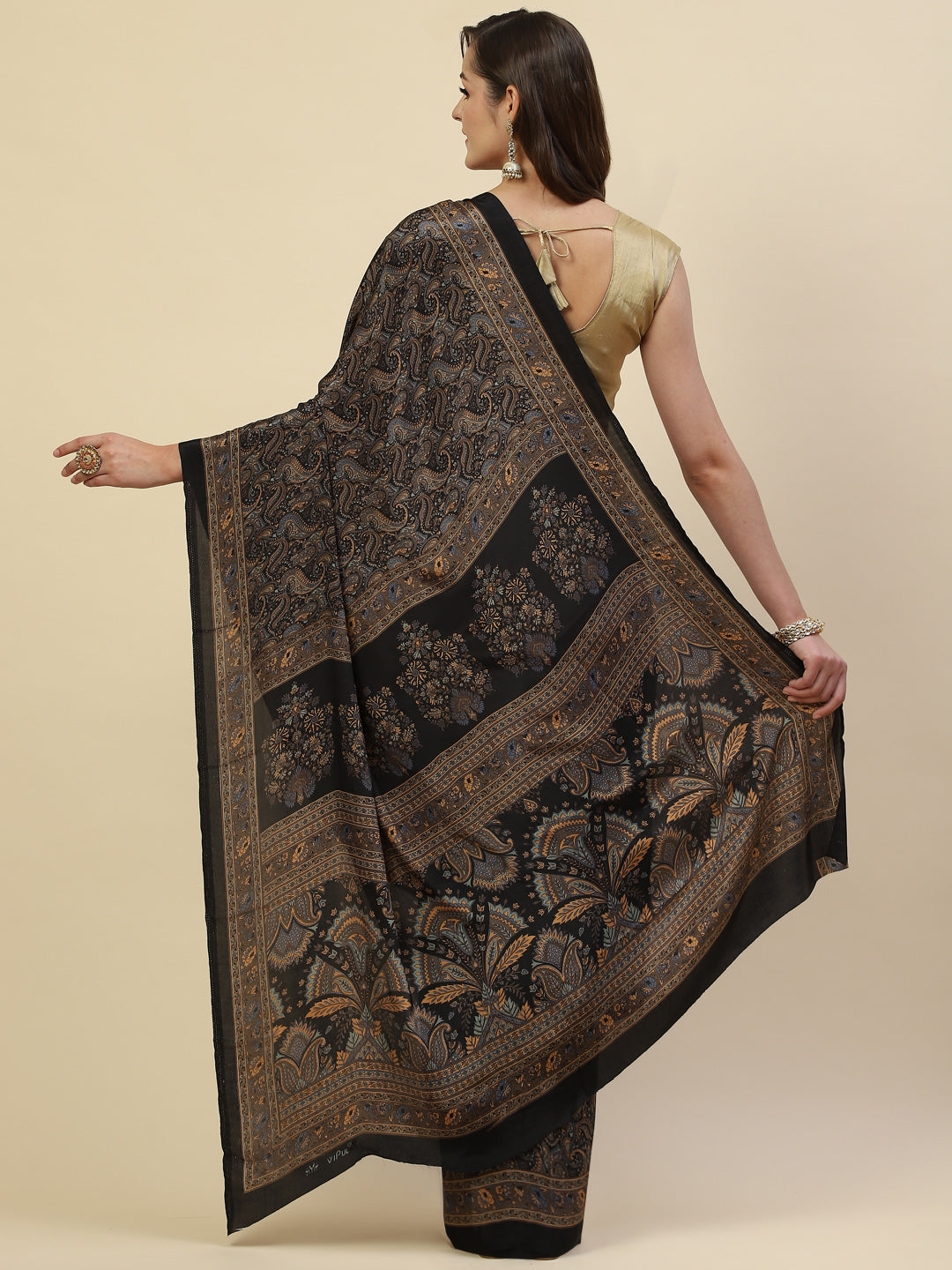 Digital Printed Crepe Saree
