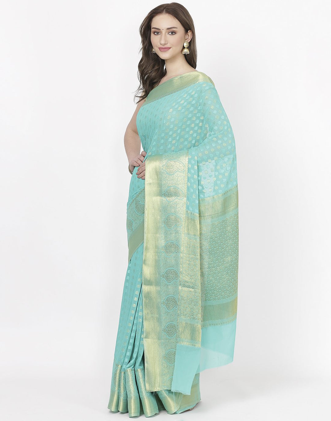 Red Art Chiffon Saree