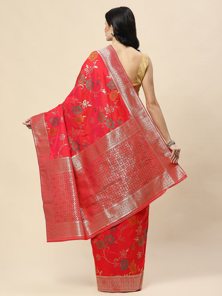 Zari Jaal Woven Art Silk Banarsi Saree