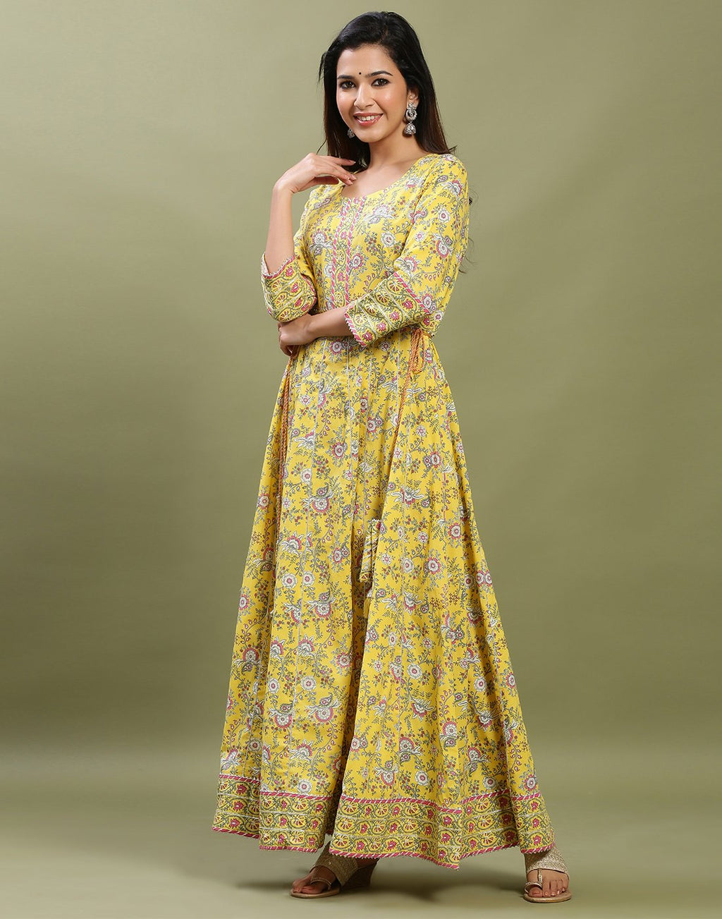 Anarkali Cotton Printed Kurti
