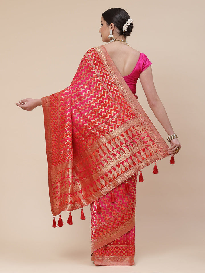 Zari Jaal Banarasi Woven Saree