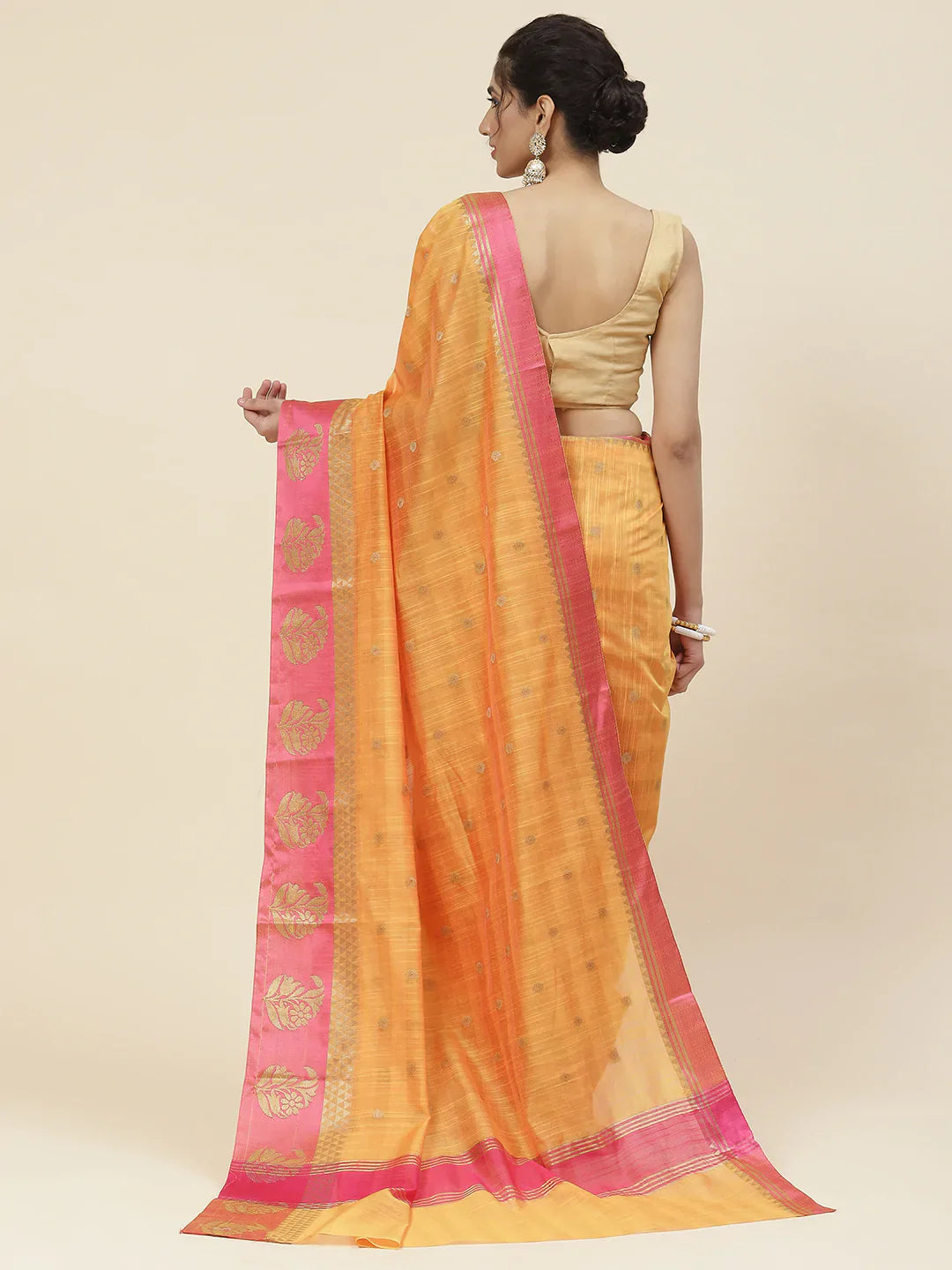 Zari Booti Cotton Woven Saree