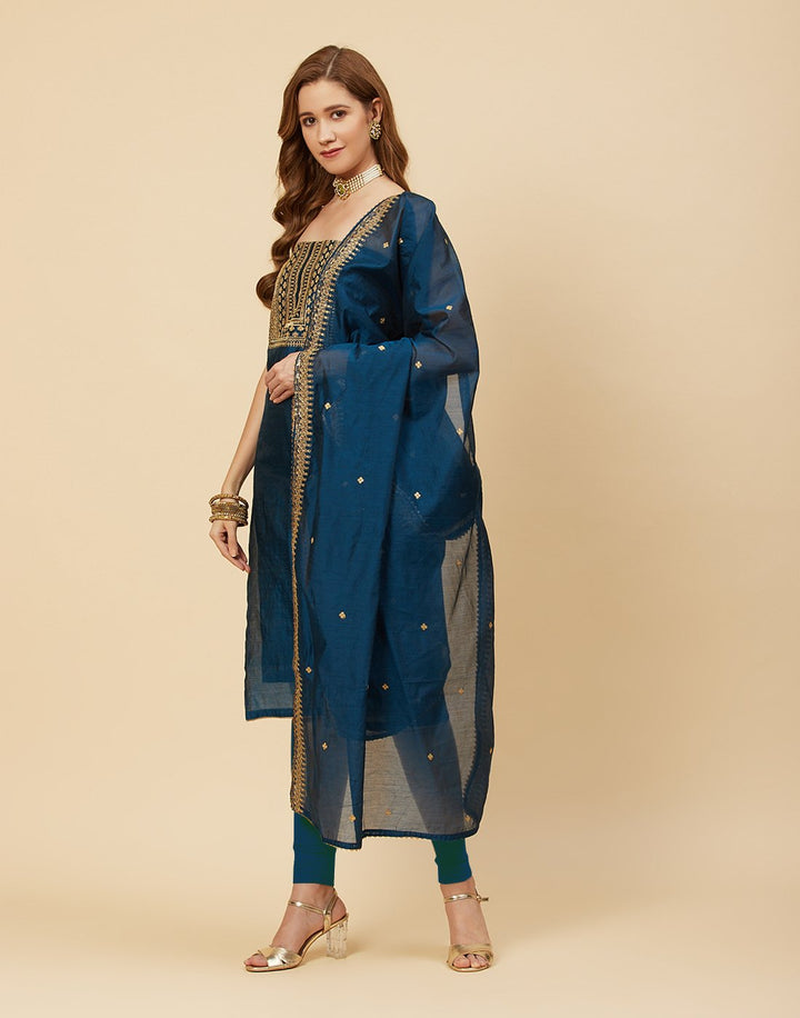 Embroidered Chanderi Suit Piece