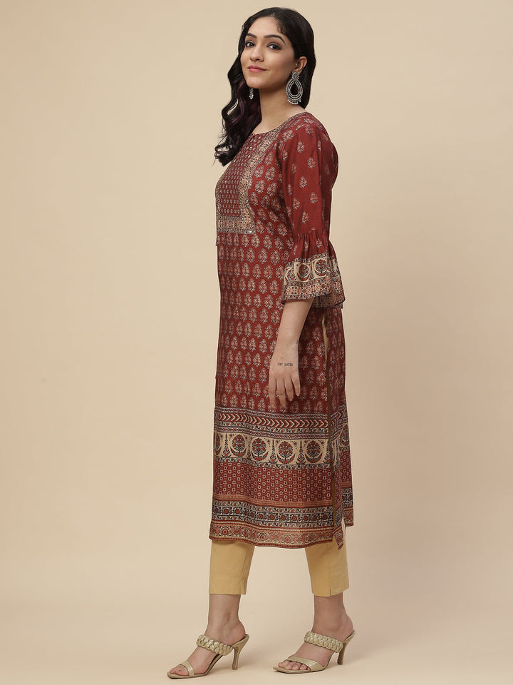 Digital Printed Crepe Kurta