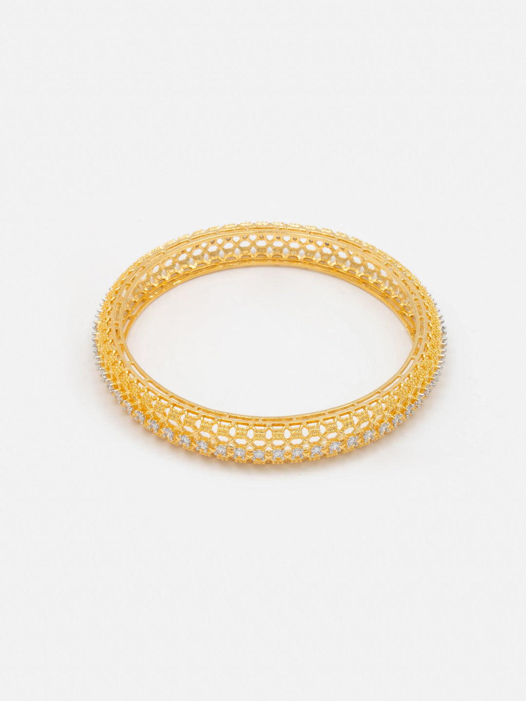 Gold &amp; White Bangle Set