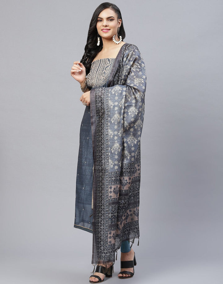 Chanderi Embroidered Suit piece
