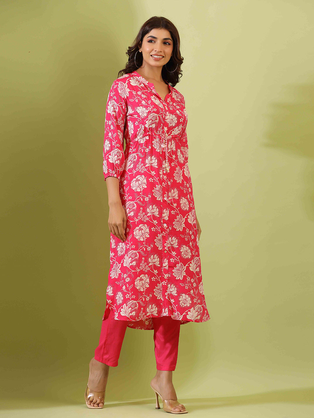 Printed Muslin Kurta With Pants