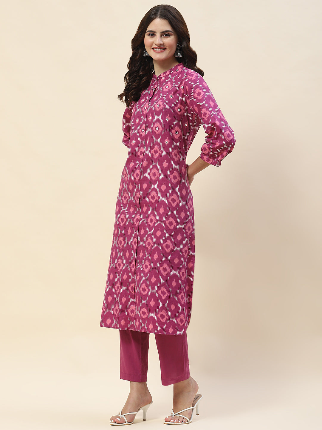 Printed Cotton Kurta Set