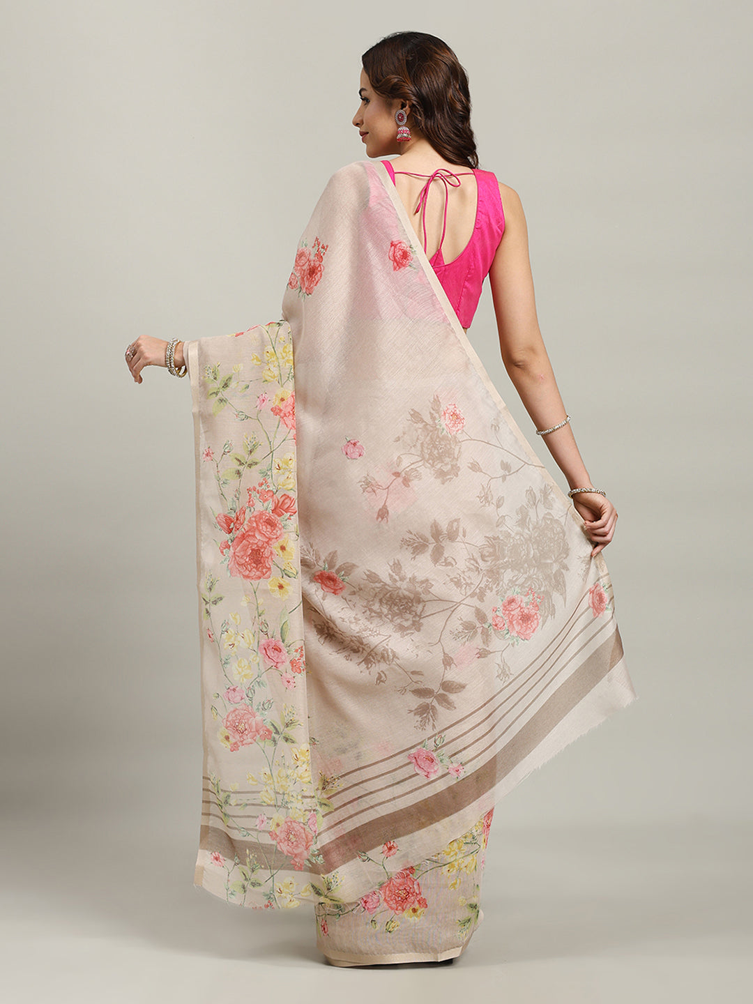 Maheshwari Printed Dola Cotton Saree