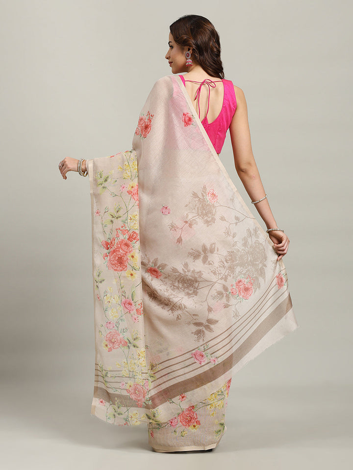 Maheshwari Printed Dola Cotton Saree