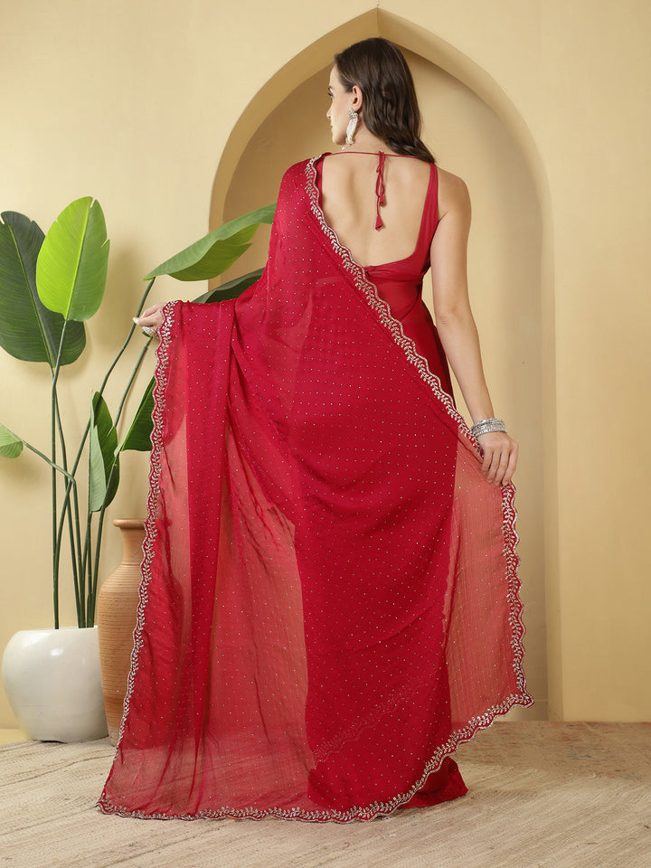 Digital Printed Chiffon Saree