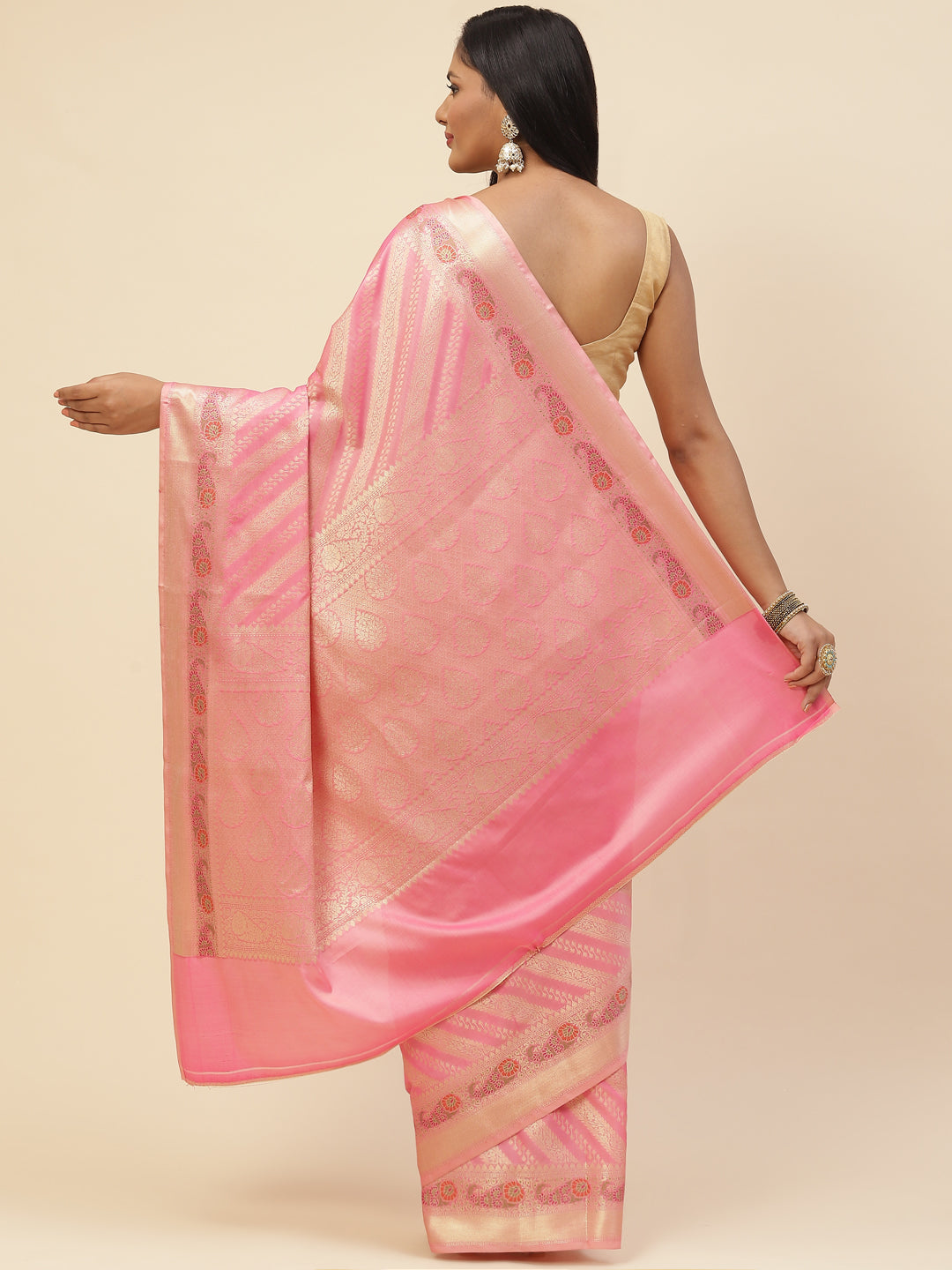 Zari Jaal Cotton Woven Saree